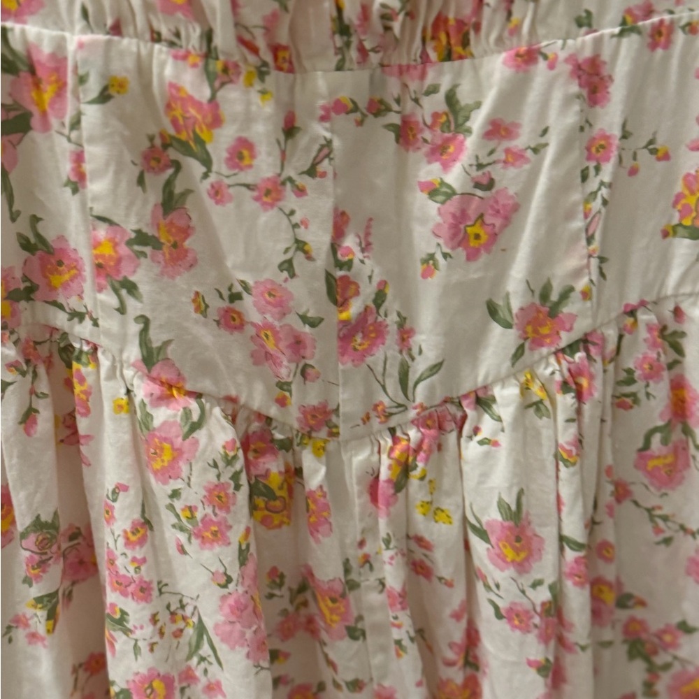 Jessica Simpson Floral Maxi Dress - Pink and Cream - Picture 6 of 6